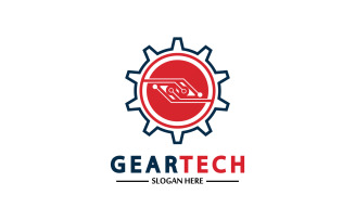 Gear Tech icon vector logo v31