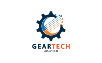 Gear Tech icon vector logo v34