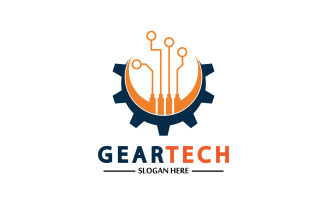 Gear Tech icon vector logo v35