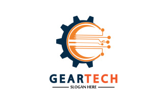 Gear Tech icon vector logo v37