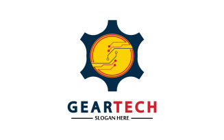 Gear Tech icon vector logo v41