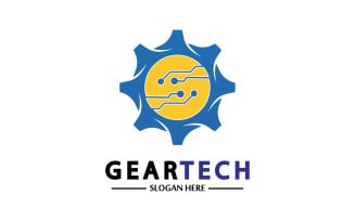 Gear Tech icon vector logo v42