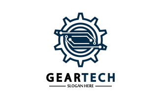 Gear Tech icon vector logo v43