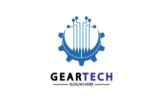 Gear Tech icon vector logo v46