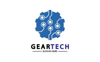 Gear Tech icon vector logo v47