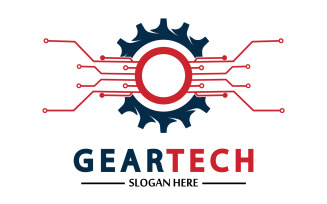 Gear Tech icon vector logo v49