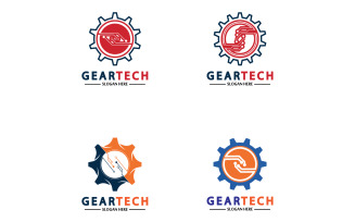 Gear Tech icon vector logo v54
