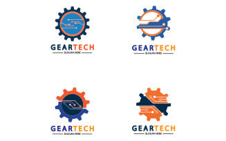 Gear Tech icon vector logo v58