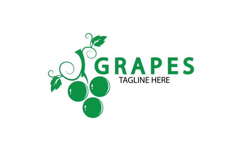 Grape fruits fresh icon logo v12 Logo Template