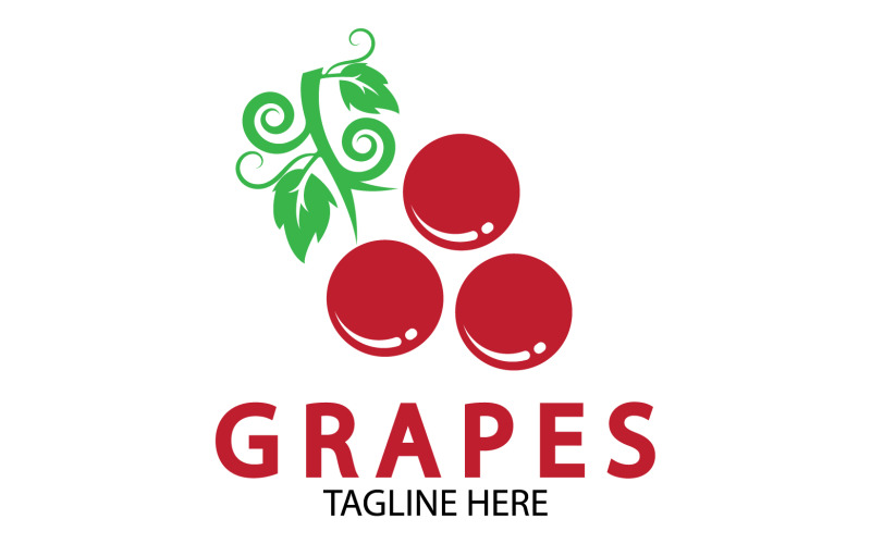 Grape fruits fresh icon logo v16 Logo Template
