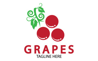 Grape fruits fresh icon logo v16