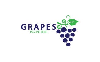 Grape fruits fresh icon logo v20