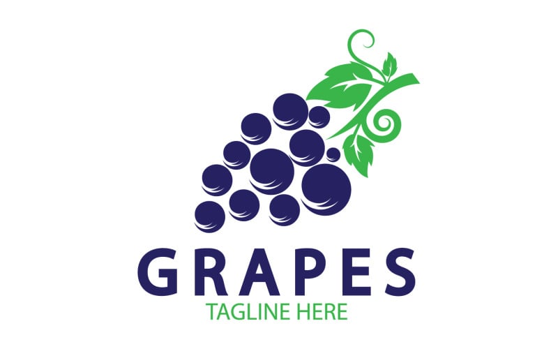 Grape fruits fresh icon logo v22 Logo Template