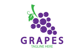 Grape fruits fresh icon logo v23