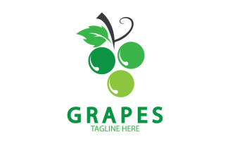 Grape fruits fresh icon logo v27