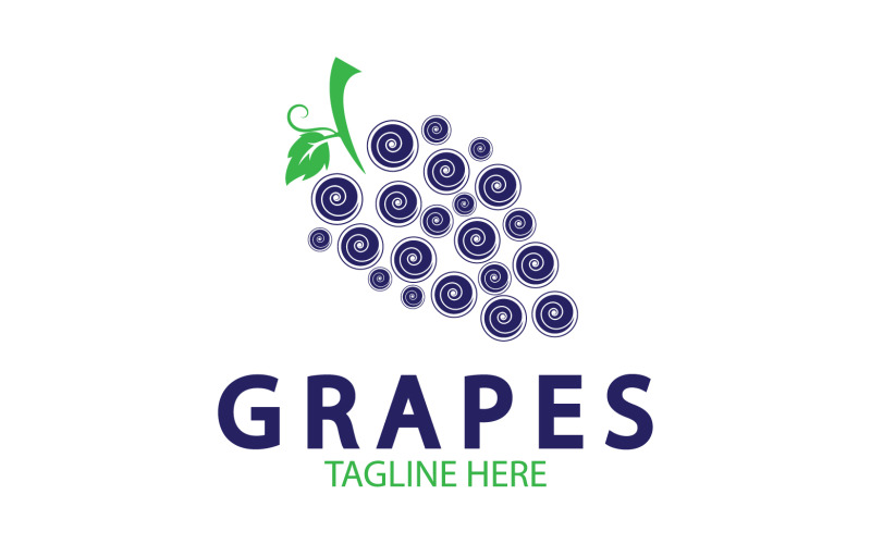Grape fruits fresh icon logo v2 Logo Template