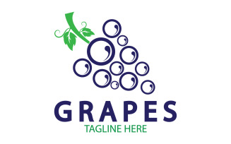 Grape fruits fresh icon logo v40
