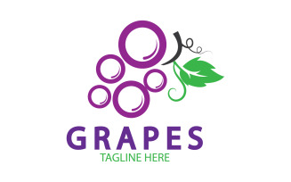 Grape fruits fresh icon logo v46