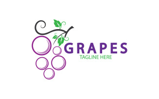 Grape fruits fresh icon logo v48