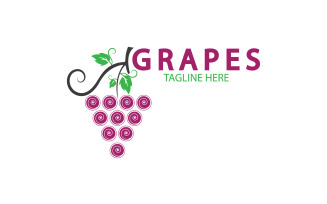 Grape fruits fresh icon logo v52