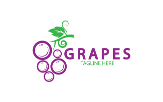 Grape fruits fresh icon logo v55
