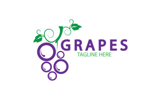 Grape fruits fresh icon logo v57