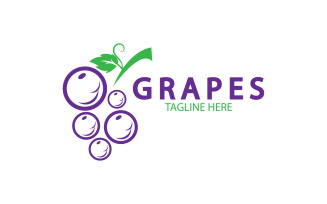 Grape fruits fresh icon logo v58