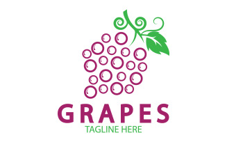 Grape fruits fresh icon logo v63