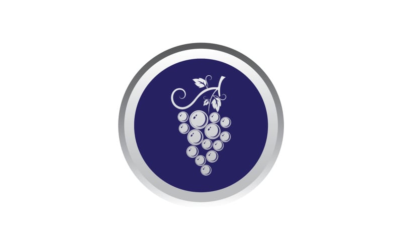 Grape fruits fresh icon logo v65 Logo Template