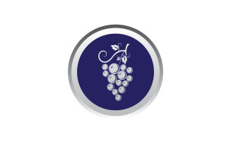 Grape fruits fresh icon logo v65