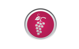 Grape fruits fresh icon logo v66