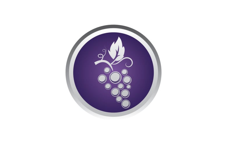 Grape fruits fresh icon logo v67 Logo Template
