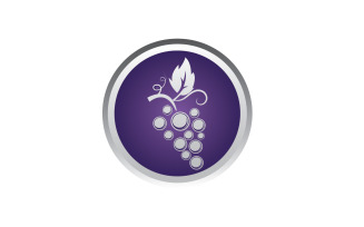 Grape fruits fresh icon logo v67