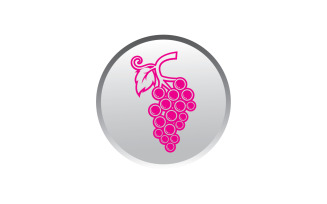 Grape fruits fresh icon logo v70