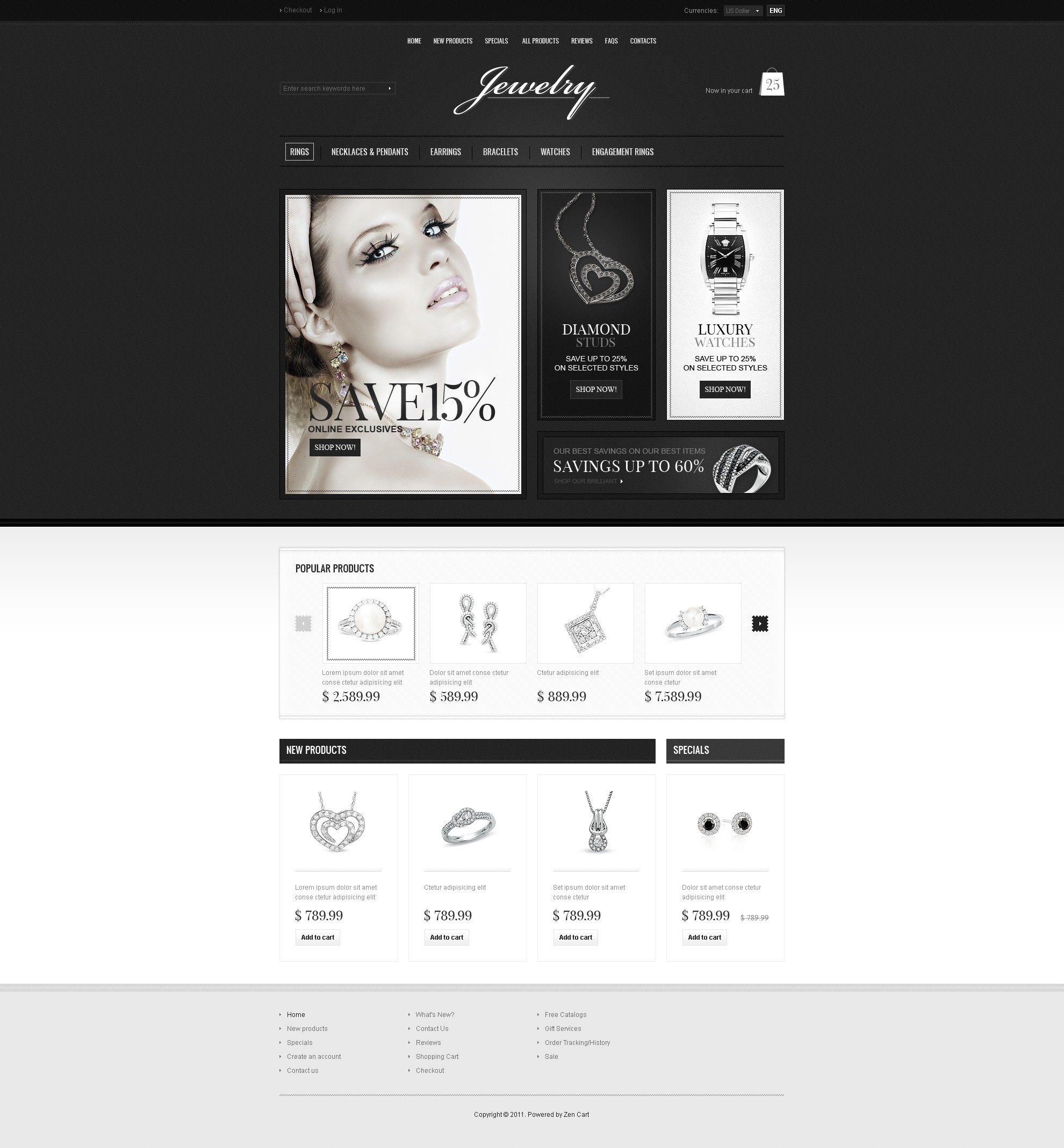 ZenCart template over Sieraden №35740 - screenshot
