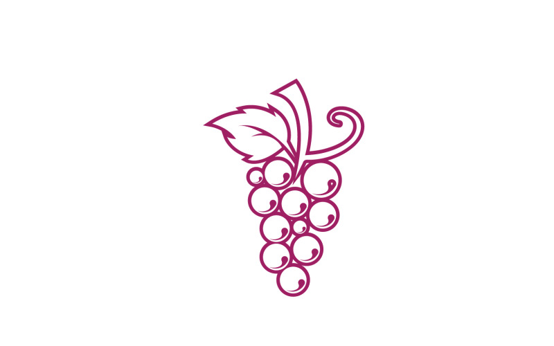 Grape fruits fresh icon logo v101 Logo Template