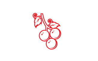 Grape fruits fresh icon logo v109