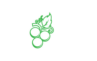 Grape fruits fresh icon logo v115