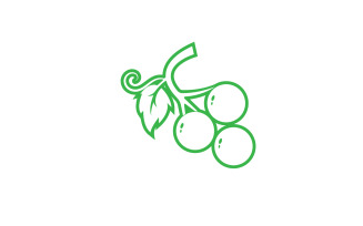 Grape fruits fresh icon logo v116
