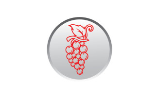 Grape fruits fresh icon logo v121