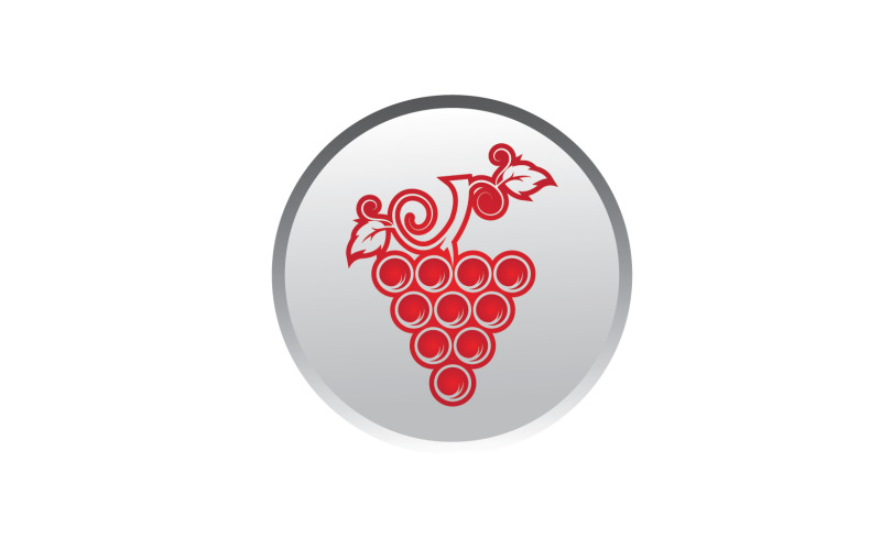 Grape fruits fresh icon logo v122 Logo Template