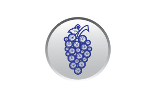 Grape fruits fresh icon logo v123