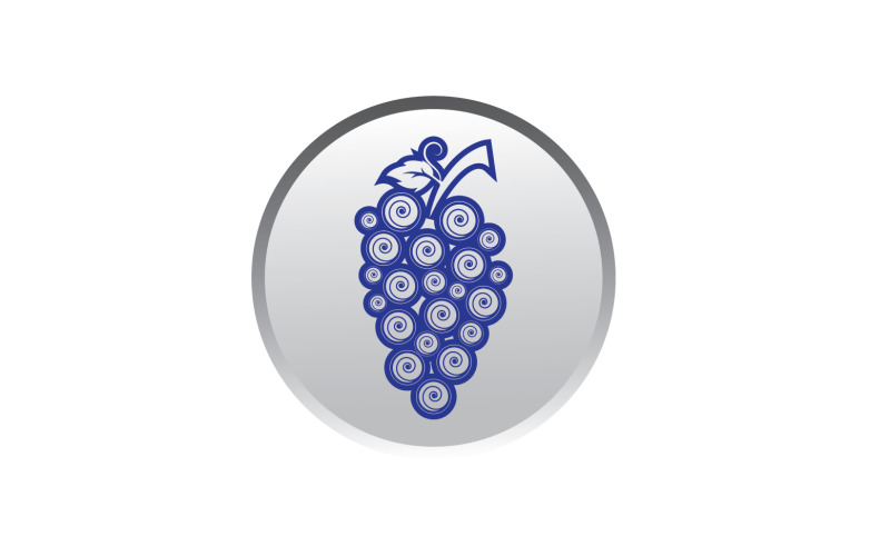 Grape fruits fresh icon logo v123 Logo Template