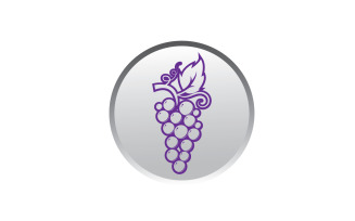 Grape fruits fresh icon logo v125