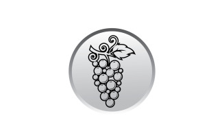 Grape fruits fresh icon logo v126