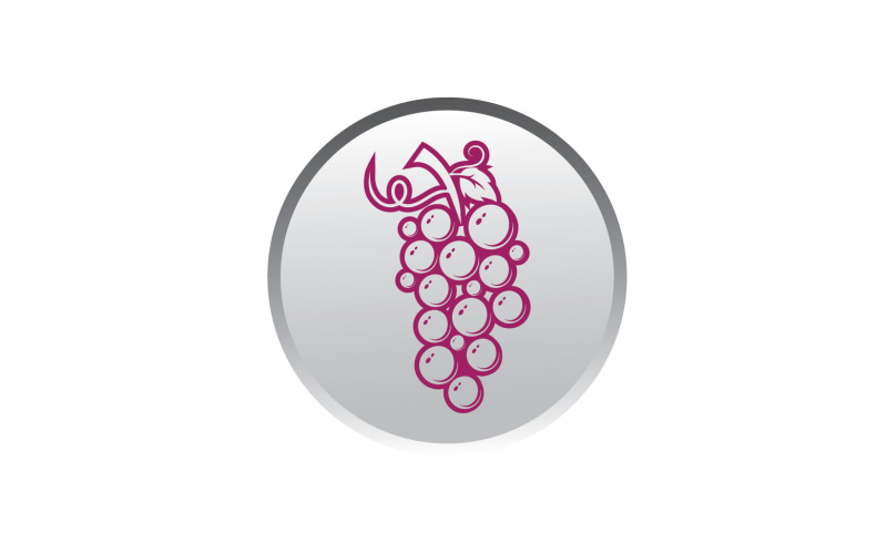 Grape fruits fresh icon logo v128 Logo Template