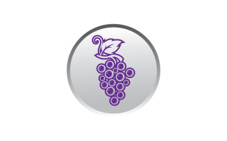 Grape fruits fresh icon logo v71