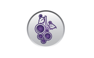 Grape fruits fresh icon logo v75