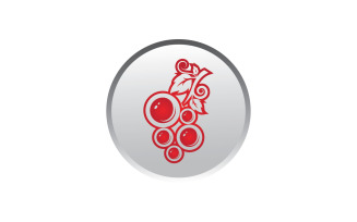 Grape fruits fresh icon logo v76