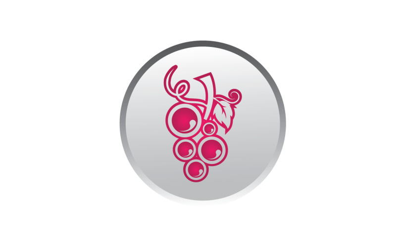 Grape fruits fresh icon logo v77 Logo Template
